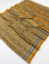 Pure Ajrakh 048 By Rajtex Modal Satin Ajrakh Print Sarees